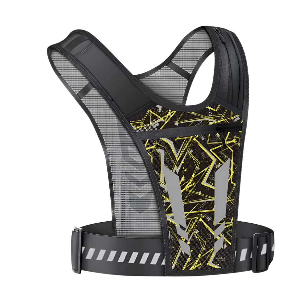 Reflective Running Phone Holder Vest for Men and Women, Jogging, Walking, Exercise,Gym, Workout, 1Pc Adjustable Strap Key Pocket