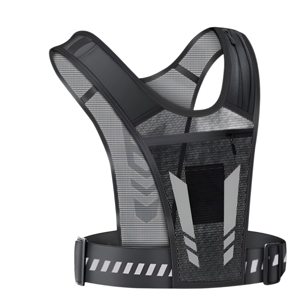 Reflective Running Phone Holder Vest for Men and Women, Jogging, Walking, Exercise,Gym, Workout, 1Pc Adjustable Strap Key Pocket