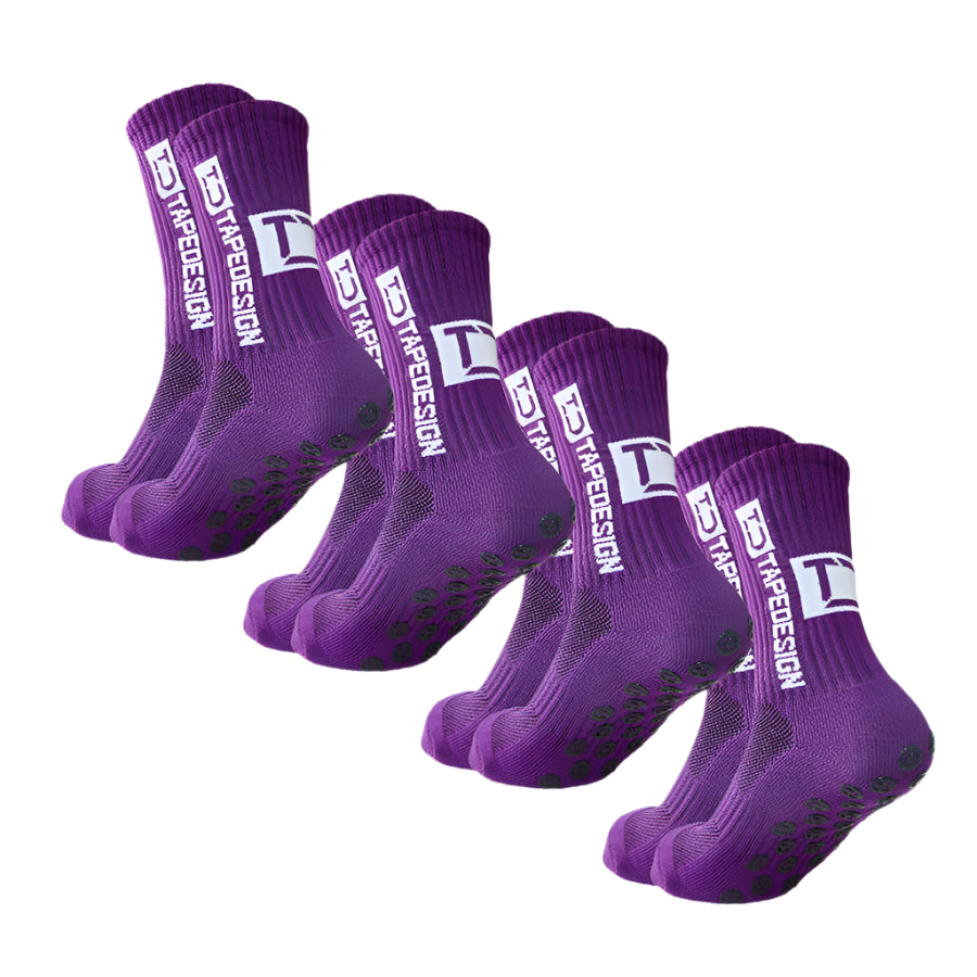 Breathable Non-Slip Running Socks - 4 pack 