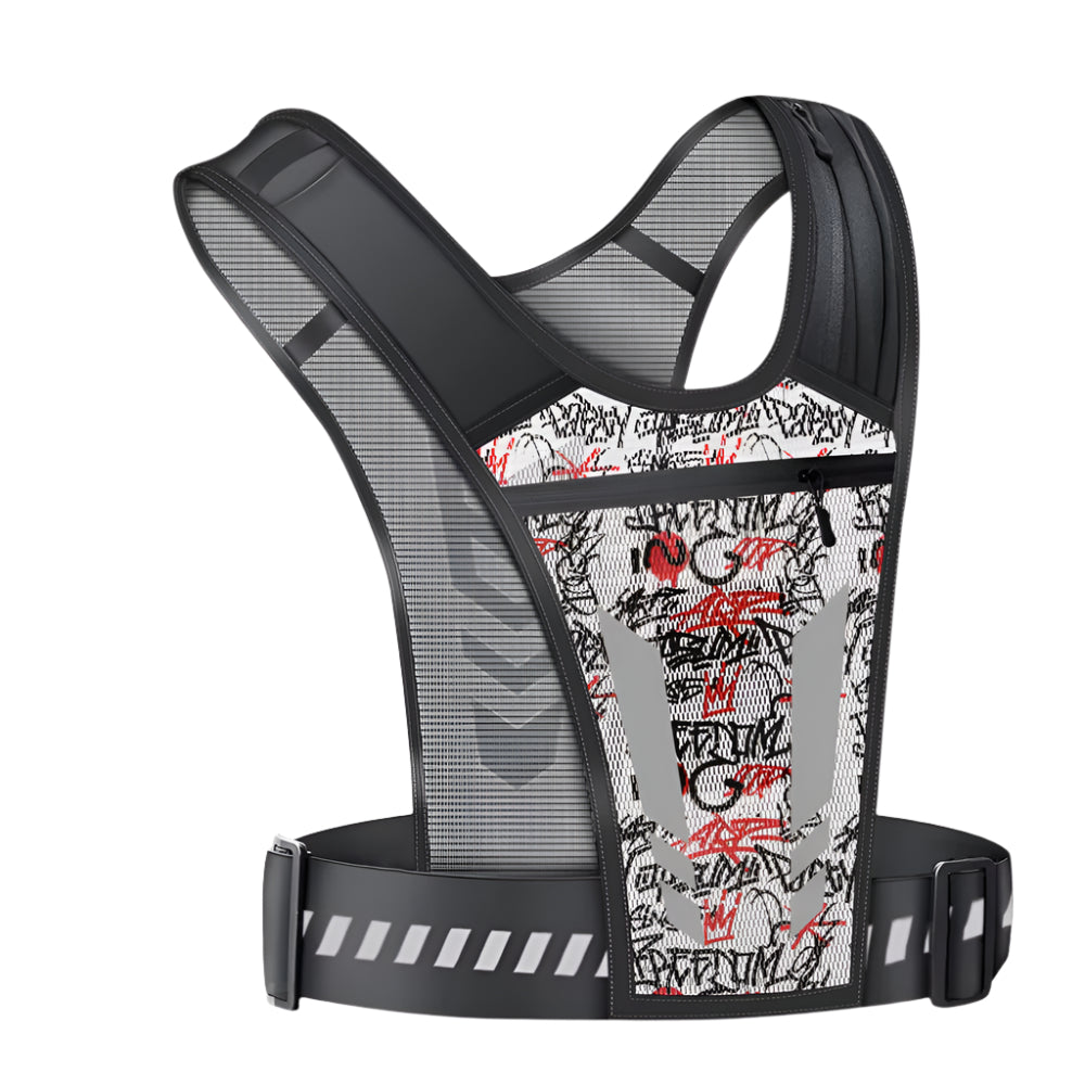 Reflective Running Phone Holder Vest for Men and Women, Jogging, Walking, Exercise,Gym, Workout, 1Pc Adjustable Strap Key Pocket