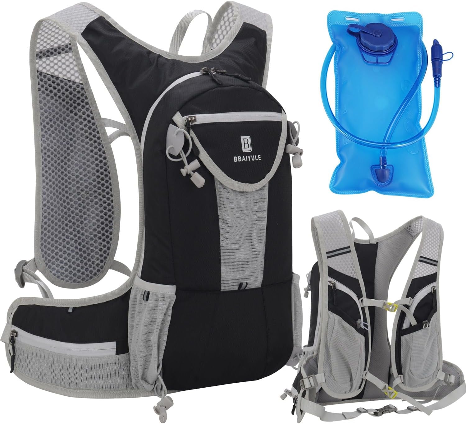 ®Large Hydration Backpack with Hydration Bladder(Or Soft Flask Optional),Big Water Backpack Daypack for Men Women,Cycling Hydration Vest for Hiking, Running, Cycling, Biking