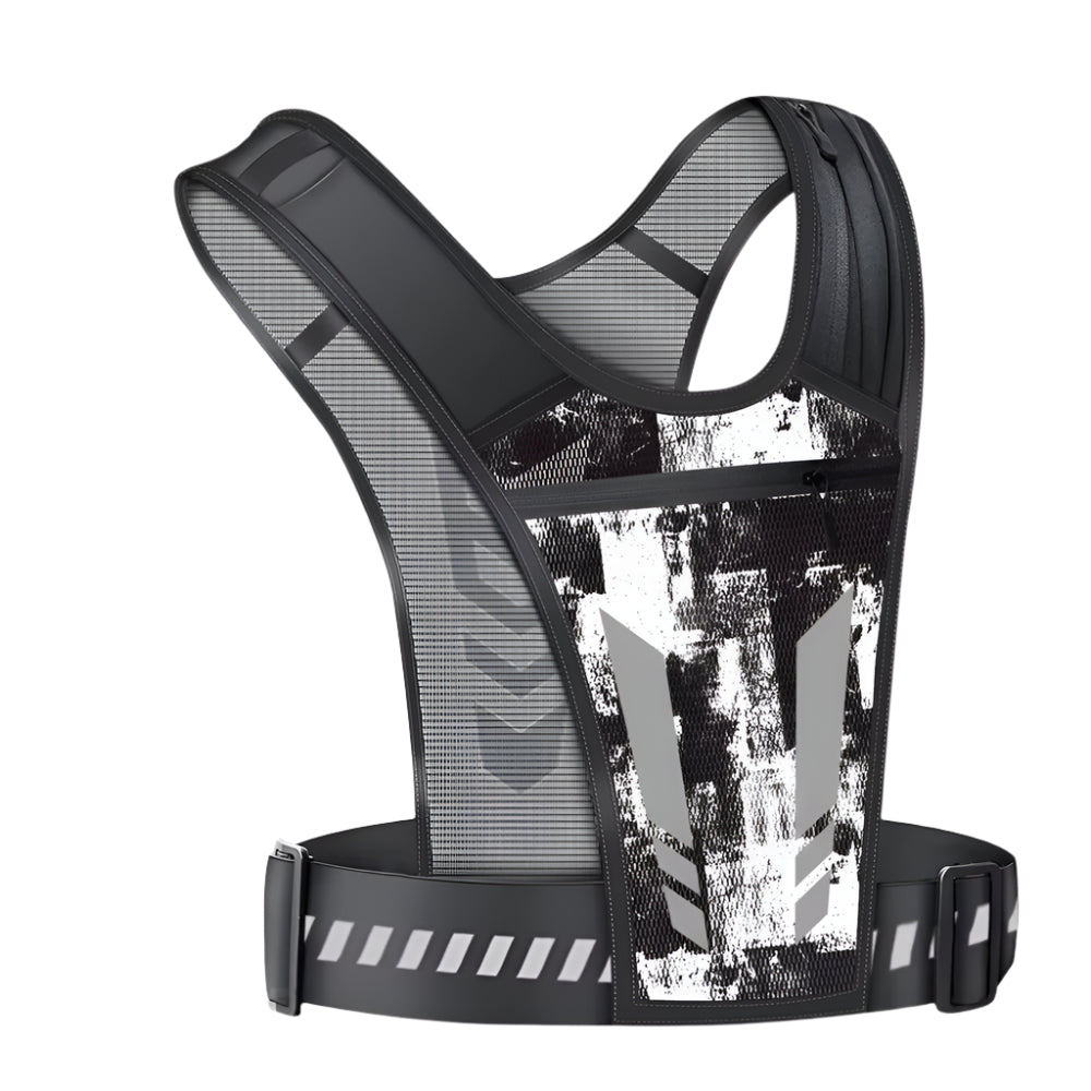 Reflective Running Phone Holder Vest for Men and Women, Jogging, Walking, Exercise,Gym, Workout, 1Pc Adjustable Strap Key Pocket